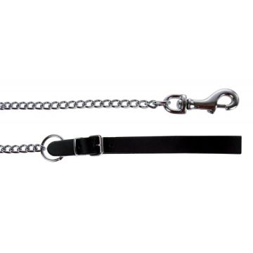 Laisse rivée chaîne moyenne pour chien - Zolux - 1 m - Noir