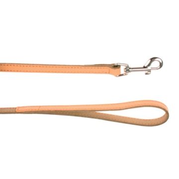 Laisse cuir Piqué simple pour chien - Zolux - 1 m / 12 mm - Naturel