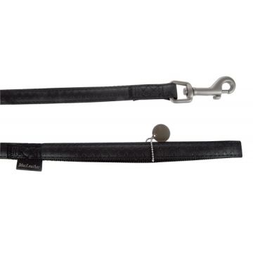 Laisse Mac Leather pour chien - Zolux - 20 mm x 1,2 m - Noir