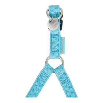 Harnais réglable Mac Leather pour chien - Zolux - 15 mm - Bleu Turquoise