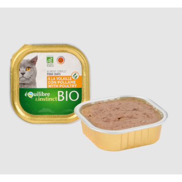 Pâtée Bio à la volaille pour chat - Équilibre & Instinct - 100 g