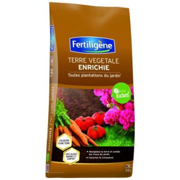 Terre végétale enrichie -  Fertiligène- 35 Litres