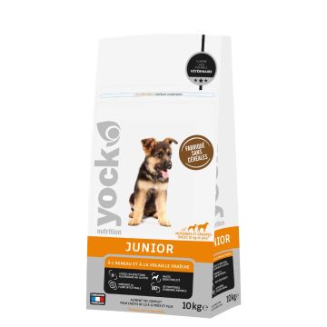 Aliment chien - Yock nutrition - sans céréales - Junior chiens de races moyennes et grandes - 10 kg