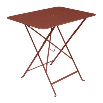 Table pliante Bistro - Fermob - 77 X 57X H 74 cm - Métal - Ocre rouge