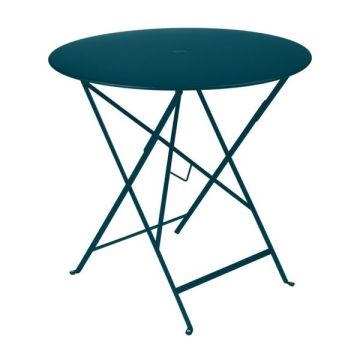 Table pliante Bistro - Fermob -  77 cm - Bleu Acapulco
