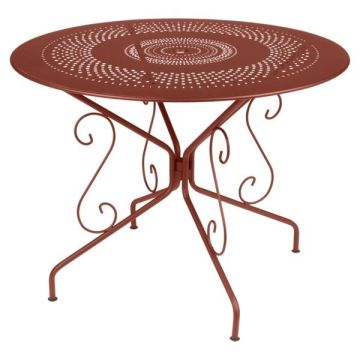 Table ronde Montmartre - Fermob - Ø96 -Métal - Ocre rouge