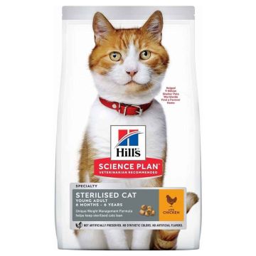 Croquettes feline young adult sterilised - Science Plan - Poulet - Pour chats stérilisés - Sac de 3 Kg