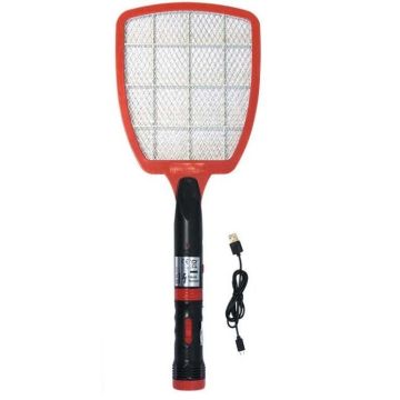 Raquette anti insectes électrique rechargeable USB + torche