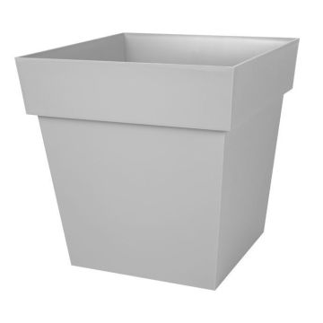Pot Toscane carré 39X 39 cm - Gris béton
