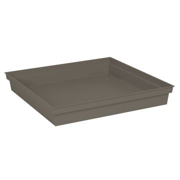 Soucoupe carrée Toscane - 40 cm - EDA - Taupe