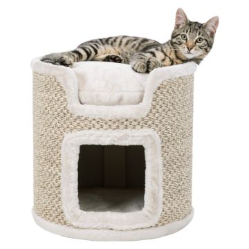 CAT TOWER RIA - TRIXIE - POUR CHAT - GRI S CLAIR/NATUREL - 37 CM