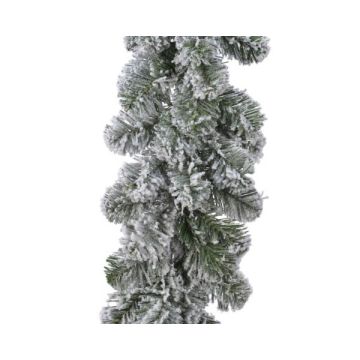Guirlande imperial - Enneigée - 180 branches - Vert/blanc - Artificiel - 2,70 cm