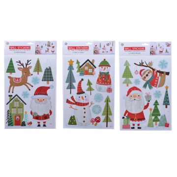 Stickers de Noël - Père Noël et paresseux 