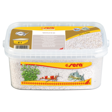 Gravier coloré blanc- Scaper ø1?3 mm - 3 l - Sera