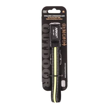 Collier pour chien avec LED lumineux - jaune