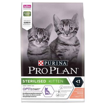 Croquettes Pro Plan pour chatons stérilisés au Saumon - 3kg