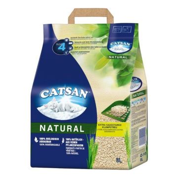 Litière agglomérante pour chat 8L - Catsan Natural
