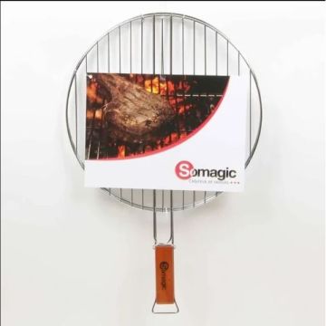 Grille de cuisson double manche en bambou - Somagic