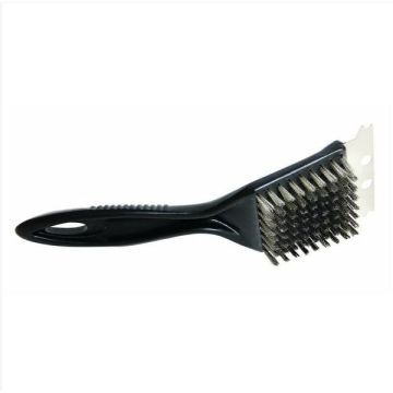Brosse en inox avec manche en plastique