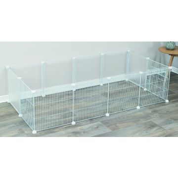 Enclos intérieur - en métal/plastique- 140 × 35 × 70 cm - blanc