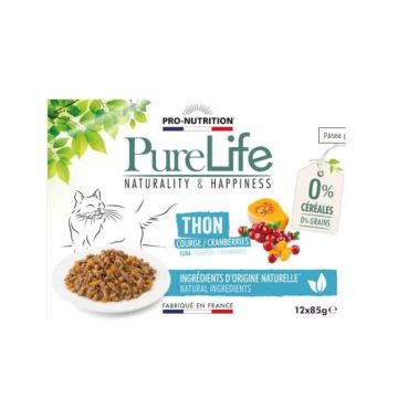 Pâtée pour chat - Thon - Pure Life - 12 X 85 g