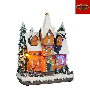 Eglise lumineuse - Village de Noël - 25X 13 X 31 cm