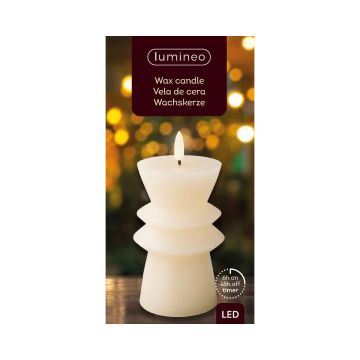 Bougie LED - 14,6 cm - Blanc