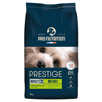 Croquettes Prestige pour petit chien de 8 ans et plus - 3 kg - Pro-nutrition