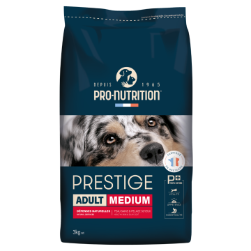 Croquettes Prestige pour chien moyen - 3 kg - Pro-nutrition
