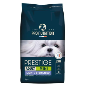 Croquettes light Prestige pour petit chien stérilisé - 3 kg - Pro-nutrition
