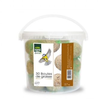 Seau de boules de graisse 90 gr x30 avecfilet - Hamiform