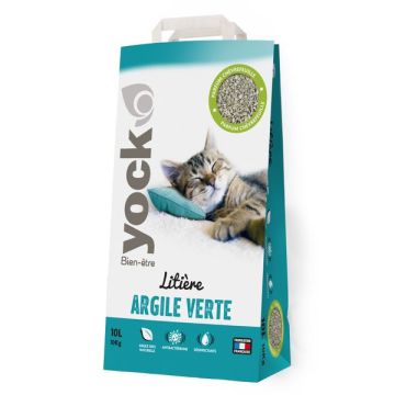 Litière parfumée à l'argile verte - 10 kg - Yock