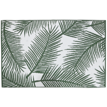 Tapis rectangle Palmera - Jardiline - 160 x 240 cm - Vert et blanc