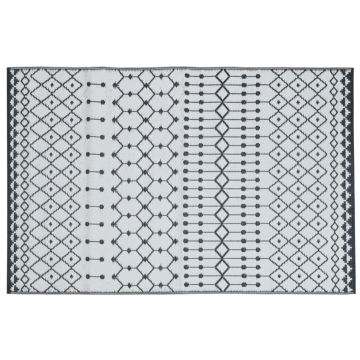 Tapis rectangle Agadir - Jardiline - 160 x 240 cm - Blanc et noir