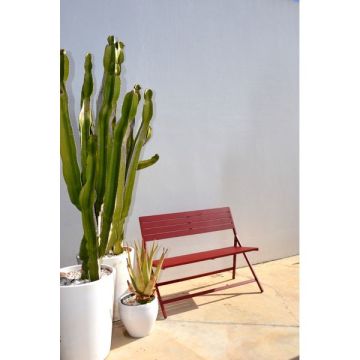 Banc aluminium pliable - Arcane - Rouge- 120 x 59 x 85 cm