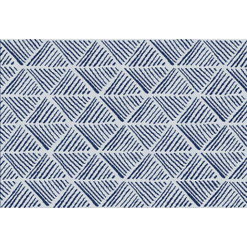 Tapis rectangle Louxor - Jardiline - 160 x 240 cm - Blanc et bleu