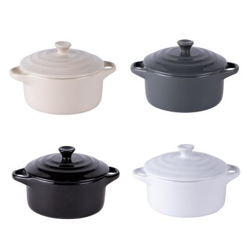 Set de 4 mini cocottes en grès