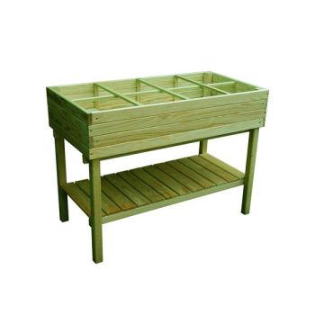 Bac potager sur pieds - 8 séparations - 120 x 60 x H 88 cm