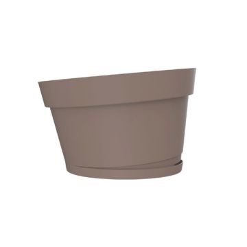 Coupe Chicago + soucoupe clipsée - Ø30 cm - Taupe
