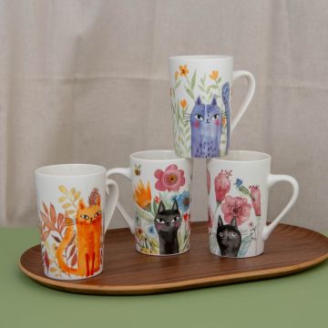 Coffret 4 mugs savanah 35 cl