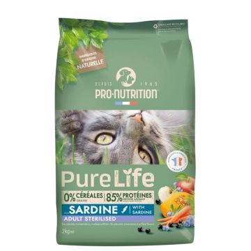 Croquettes chat stérilisé - Pure Life - Sardine - 2 kg