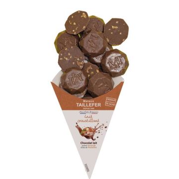 Cornet de chocolats au lait croustillant- 130g