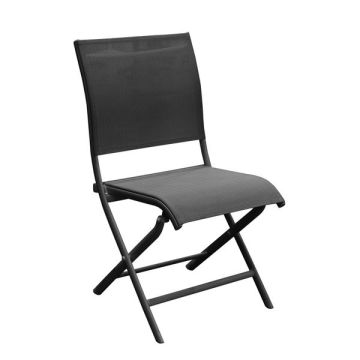 Chaise pliante Elegance aluminium graphite – Proloisirs
