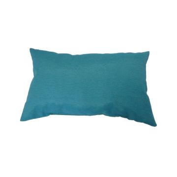 Coussin déco carré bleu émeraude 50x30 cm