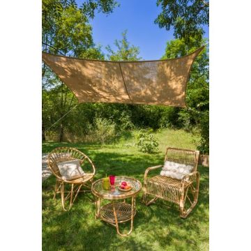 Voile d'Ombrage Rectangulaire Jute 3x2mNaturel – Jardiline