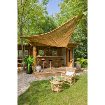 Voile d'ombrage triangulaire 3.50 m en fibre de coco – Naturel