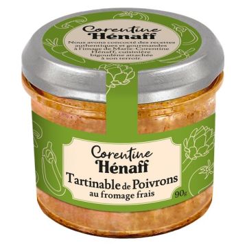 Tartinade de poivrons au fromage frais - 90g - Corentine - Hénaff