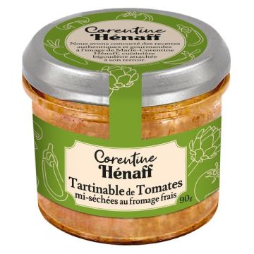Tartinade de tomates mi-séchées au fromage frais - 90g - Corentine - Hénaff
