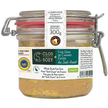 Foie gras de canard entier du Sud-Ouest - Clos Saint-Sozy - 300 gr