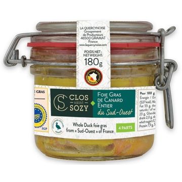 Foie gras de canard entier du Sud-Ouest - Clos Saint-Sozy - 180 gr